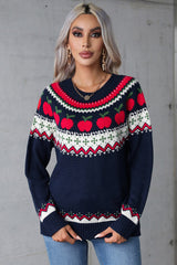 Angel Wings Graphic Round Neck Long Sleeve Sweater