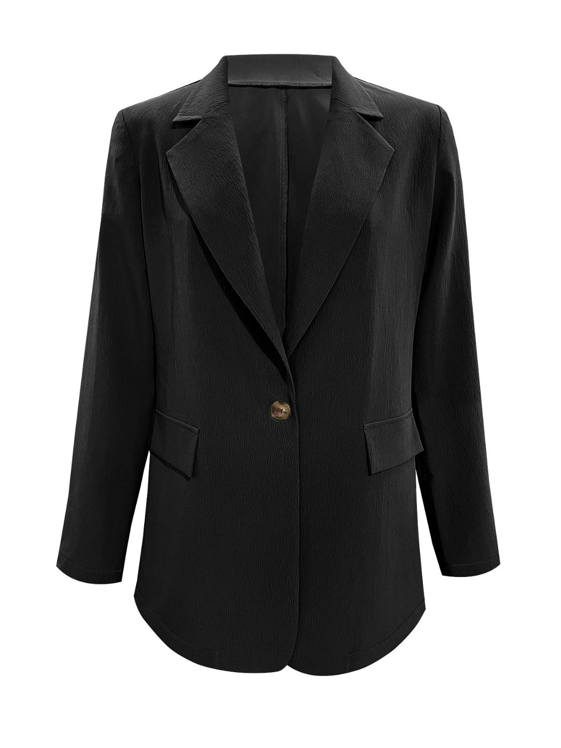 Lapel Collar Long Sleeve Blazer