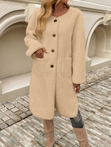 Devine Button Up Long Sleeve Coat