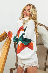 BiBi Multi Color Chevron Pattern Sweater